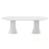 White round coffee table on a white background