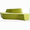 Modern green sofa on a white background