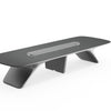 Modern black coffee table on a white background