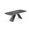 Modern black coffee table on a white background