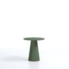 Green side table on a white background